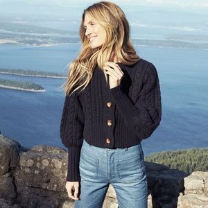 Doen Bernadette Sweater / Cardigan small navy